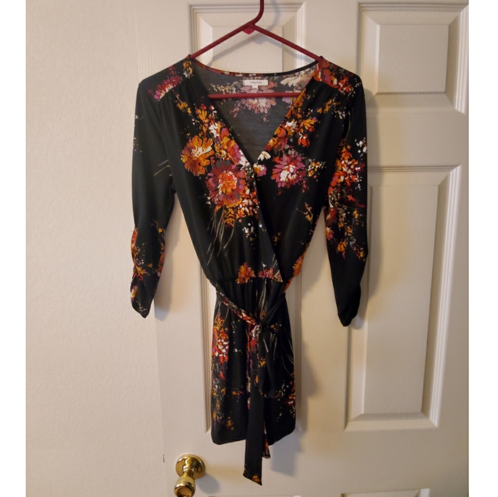Tie front fall romper